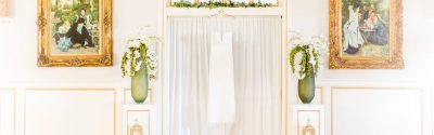 Wedding dress in room at The Martha